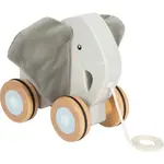 small foot Dřevěná tahací hračka Slon se šustivými oušky