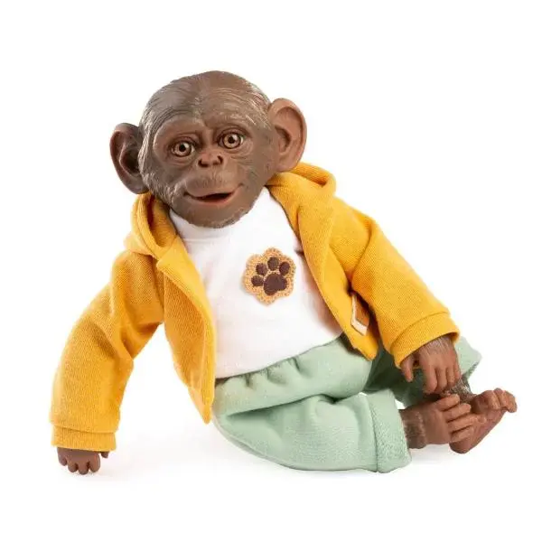 Guca 988 REBORN OPIČKA - realistická opička bábätko s mäkkým látkovým telom - 32 cm