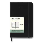 Diář Moleskine 2026 - tvrdé desky, S, týdenní, černý