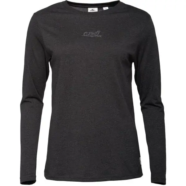 O'Neill ESSENTIALS SCRIPT L/SLV Dámské tričko s dlouhým rukávem, černá, velikost