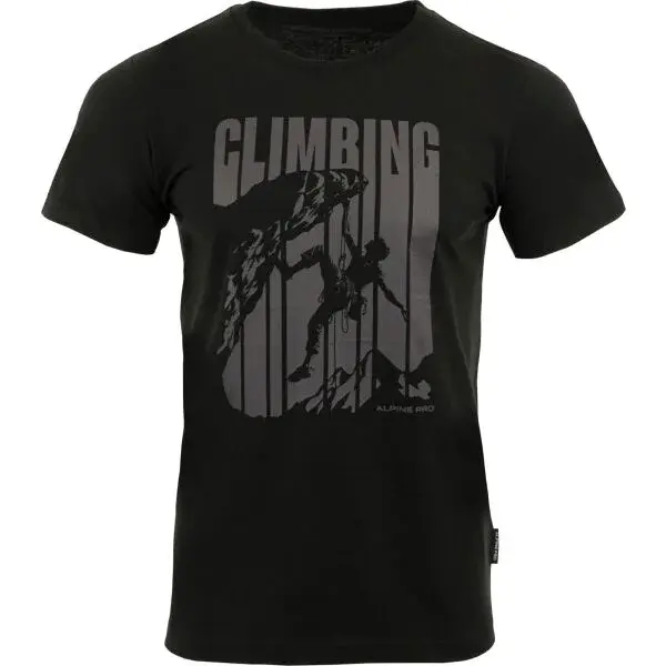 ALPINE PRO BREJ Pánské triko, černá, velikost