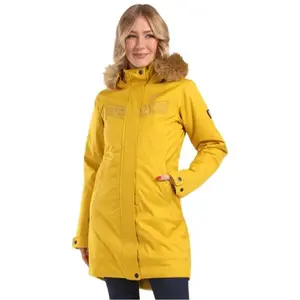 KILPI PERU Dámský zimní kabát, zlatá, velikost