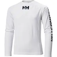 Helly Hansen WATERWEAR RASHGUARD UPF 50+ Juniorské triko do vody, bílá, velikost