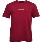 Calvin Klein S/S CREW NECK Pánské tričko, vínová, velikost