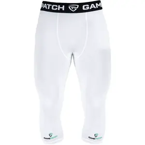 GAMEPATCH COMPRESSION TIGHTS 3/4 Kompresní unisex legíny, bílá, velikost JUNIOR