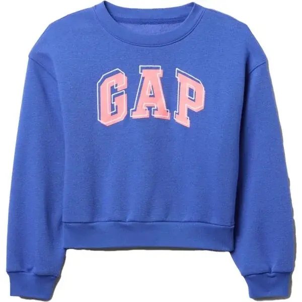 GAP LOGO WEDGE CREW Dívčí mikina, modrá, velikost