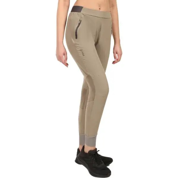 KILPI HEYES Dámské běžecké kalhoty, khaki, velikost