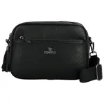 Trendy malá dámská koženková crossbody Kirikay, černá