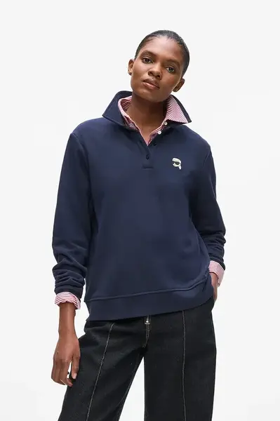 Bavlněné tričko s dlouhým rukávem Karl Lagerfeld IKON