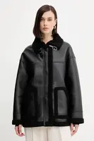 Bunda Silvian Heach LAZOJOSE černá barva, přechodná, GPA25171CP