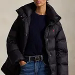 Péřová bunda Polo Ralph Lauren černá barva, zimní, 211971186