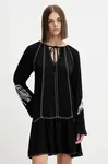 Šaty Desigual SILVIANEGRO černá barva, mini, 25WWVW19