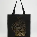 Marisse Black Printed Shopper Bag