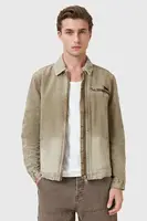Bavlněná bunda AllSaints ROTHWELL béžová barva, přechodná, M013OC