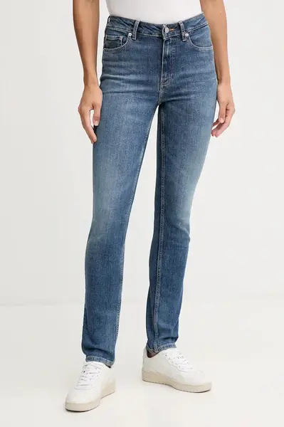 Džíny Tommy Hilfiger dámské, tmavomodrá barva, WW0WW46722