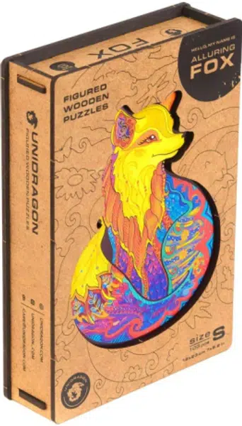 Unidragon dřevěné puzzle - Liška, velikost KS