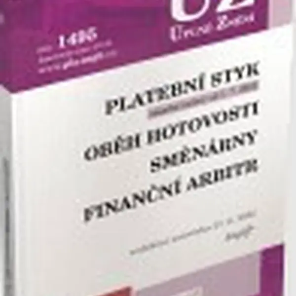 ÚZ 1495 Platební styk, oběh hotovosti, směnárny, finanční arbitr
