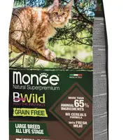 Monge BWild Grain Free suché krmivo pro velké kočky - buvol, brambory, čočka 1,5 kg