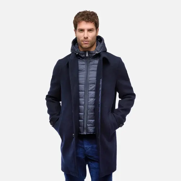 Men's Dark Blue Coat Geox Monreale - Men's