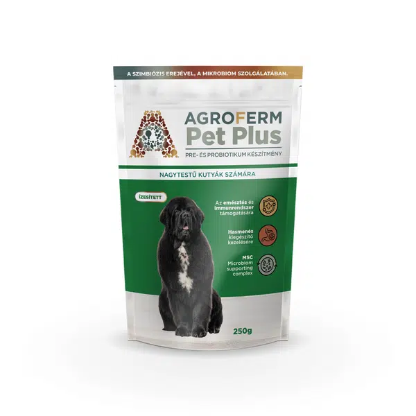 AgroFerm Pet Plus ochutené symbiotické krmivo - pre veľké psy 250 g