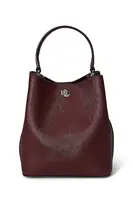 Kožená kabelka Lauren Ralph Lauren oranžová barva, 431969365