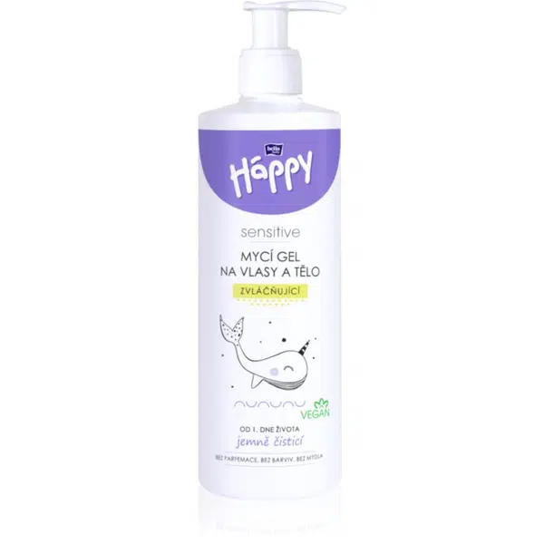Bella Baby Happy Sensitive mycí gel na tělo a vlasy pro děti 400 ml