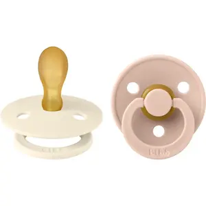 BIBS Colour Size 1: Symmetrical 0-6 months dudlík Ivory / Blush 2 ks