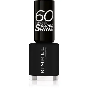 Rimmel 60 Seconds Super Shine lak na nehty odstín 900 Black 8 ml
