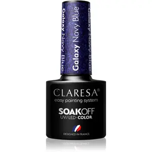 Claresa SoakOff UV/LED Color Galaxy gelový lak na nehty odstín Navy Blue 5 g