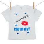 Boodyy Tričko s krátkym rukávom Nečem pušinku, chcem jesť 68 (3-6 mesiacov)