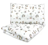 Detské obliečky, bavlna 2D 140x200/70x90 - Kačiatko, biele