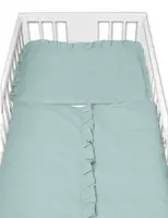 2-dielne bavlnené obliečky s volánikom SOFT, Baby Nellys, vavrínová zelená