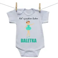 Boodyy Body s krátkym rukávom Keď vyrastiem budem baletka 98 (2-3 roky)
