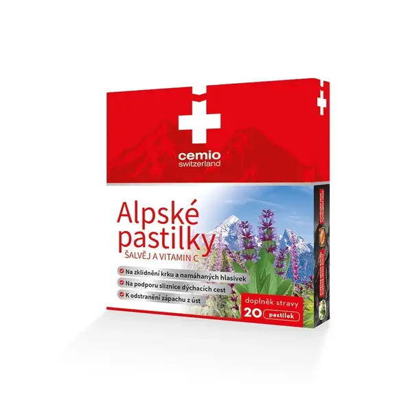 Cemio Alpské pastilky ŠALVIA A VITAMÍN C