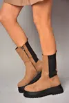 Dámské semišové boty Fox Shoes v barvě tan