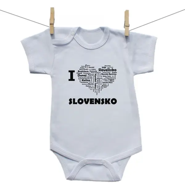 Boodyy Body s krátkym rukávom I love Slovensko 92 (18-24 mesiacov)