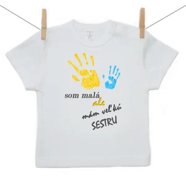 Boodyy Tričko s krátkym rukávom Som malá ale mám veľkú sestru 86 (12-18 mesiacov)