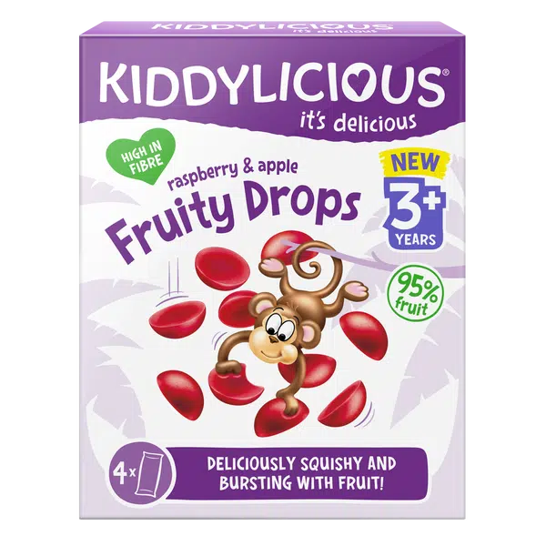 Kiddylicious Ovocné želé cukríky jablko a malina