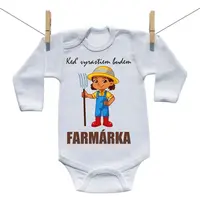 Boodyy Body s dlhým rukávom Keď vyrastiem budem farmárka 86 (12-18 mesiacov)