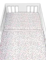 3-dielna sada - mantinel s obliečkami Kalina - biela, 135x100 cm