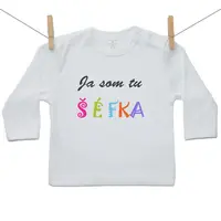 Boodyy Tričko s dlhým rukávom Ja som tu šéfka 116 (5-6 rokov)