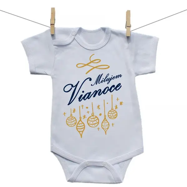 Boodyy Body s krátkym rukávom Milujem Vianoce 74 (6-9 mesiacov)
