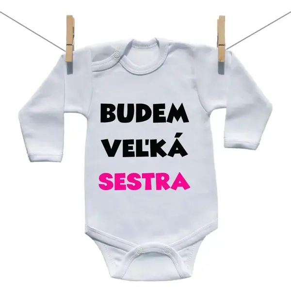 Boodyy Body s dlhým rukávom Budem veľká sestra 80 (9-12 mesiacov)