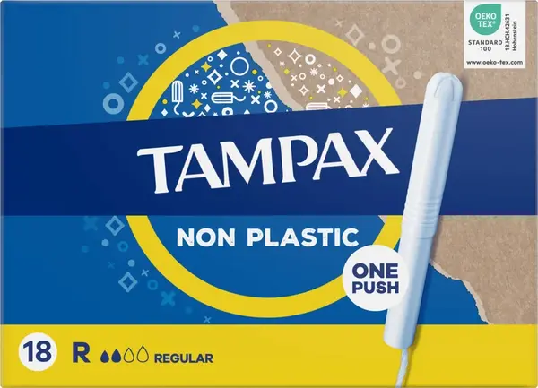 Tampax NON-PLASTIC Regular 18ks