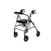 REHAFUND RF-615/S chodítko 4-kolesové pre seniorov DENVER PREMIUM sivé