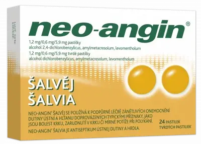 Neo-angin šalvěj pastilky 24