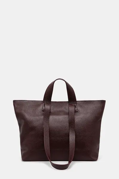 Kožená kabelka Answear Lab hnědá barva