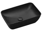 Ravak UNI - Umývadlo na dosku 50x31 cm, bez prepadu, matná čierna XJX0D150000