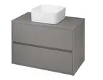 Cersanit Crea - Umývadlová skrinka, 53x79x45 cm, 2 zásuvky, sivá S924-018