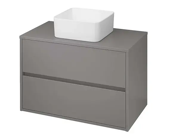 Cersanit Crea - Umývadlová skrinka, 53x79x45 cm, 2 zásuvky, sivá S924-018